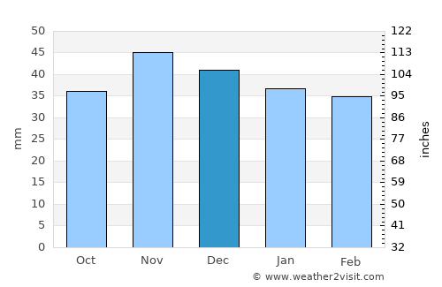 Şotânga average rain in December