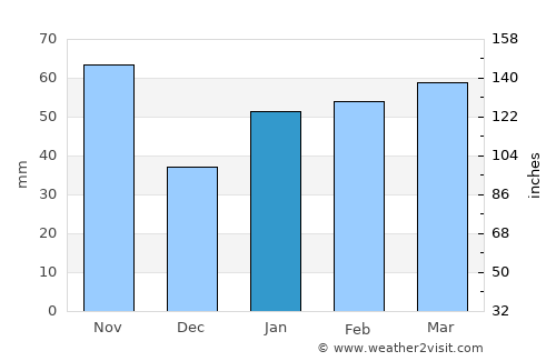 South Miami Heights average rain in January