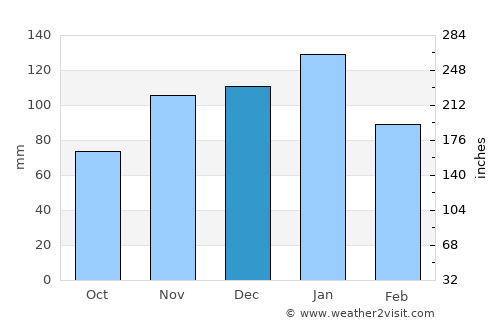 Soweto average rain in December