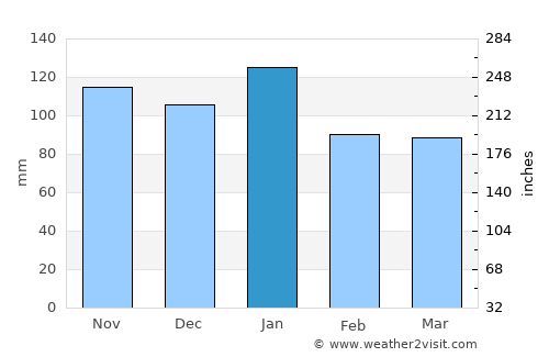 Springs average rain in January