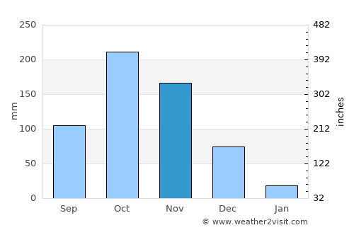 Srivilliputhur average rain in November