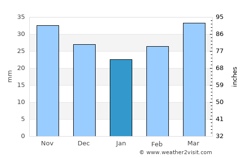 Staryye Atagi average rain in January