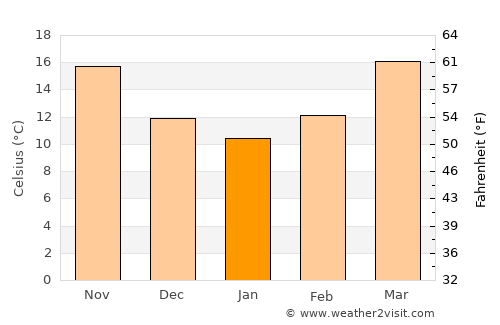 Statenville average temperature in January