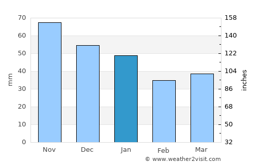 Stavtrup average rain in January