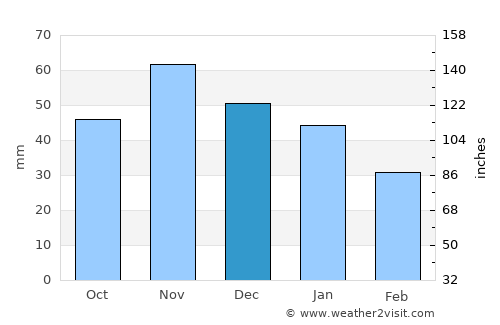 Stege average rain in December