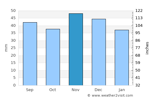 Stejari average rain in November