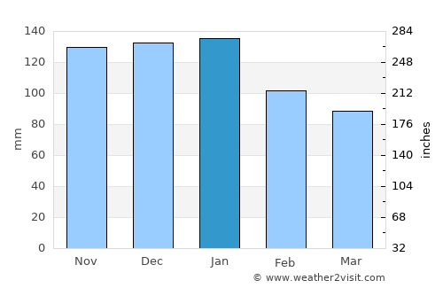 Stephenville Crossing average rain in January