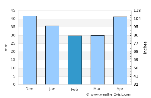 Stolin average rain in February