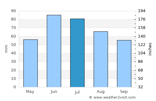 Stolin average rain in July