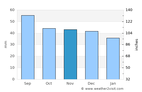 Stolin average rain in November