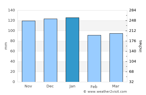 Strabane average rain in January