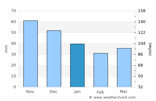 Strel'na average rain in January