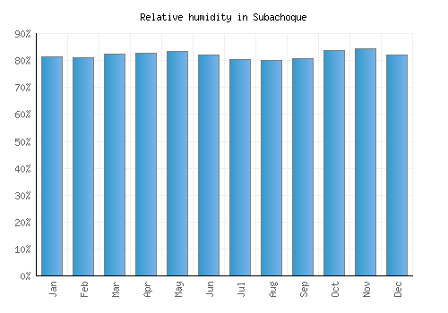Subachoque relative humidity averages
