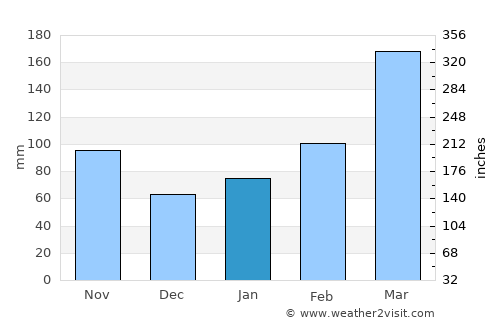 Sueyoshi average rain in January