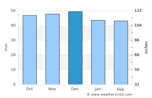Şugag average rain in December