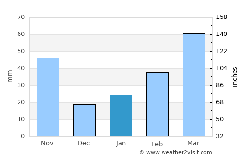 Suizhou average rain in January