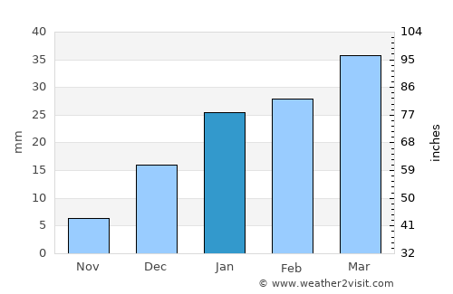 Sukheke Mandi average rain in January