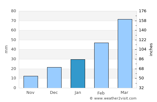 Sulţānpūr-e ‘Ulyā average rain in January