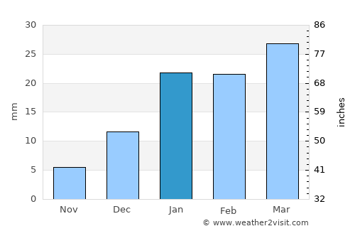 Sultānpur Lodhi average rain in January
