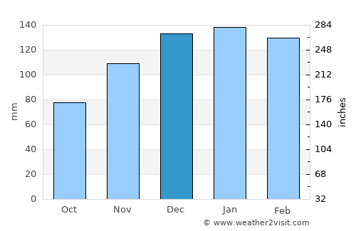 Summerville average rain in December