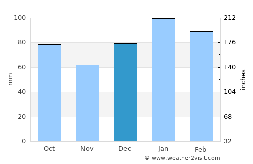 Summerville average rain in December