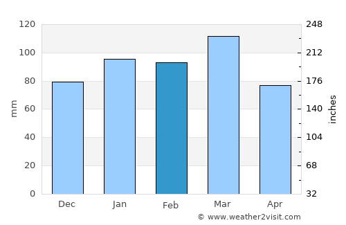 Sumter average rain in February