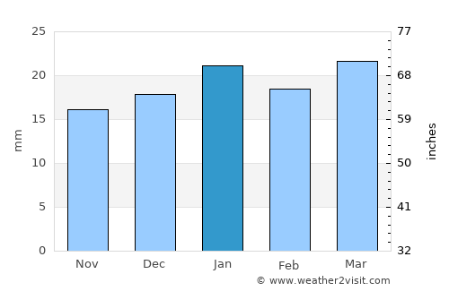 Sun City average rain in January