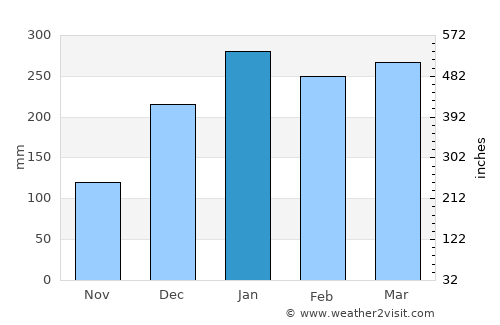 Surabaya average rain in January