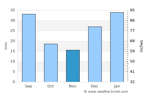 Surubim average rain in November