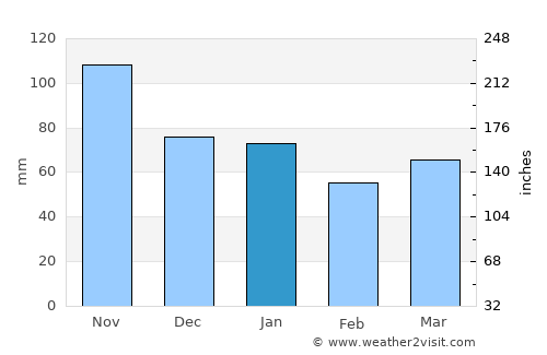 Svarstad average rain in January