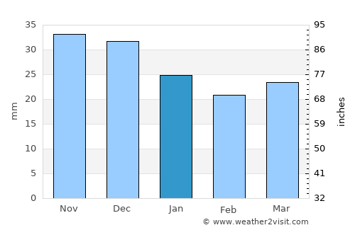 Svetlograd average rain in January