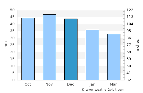 Svyetlahorsk average rain in December