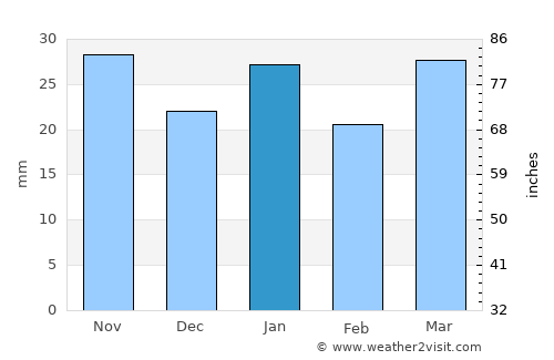 Swan Hill average rain in January