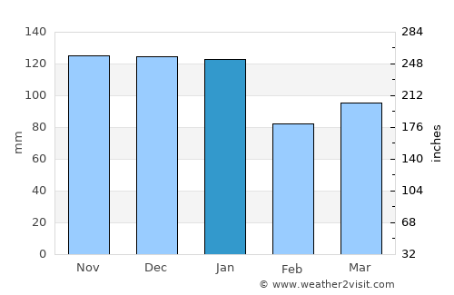 Swinford average rain in January
