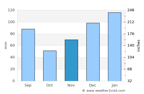 Sylvester average rain in November