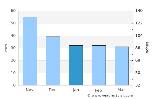 Szany average rain in January