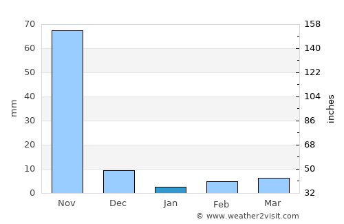 Tādepalle average rain in January