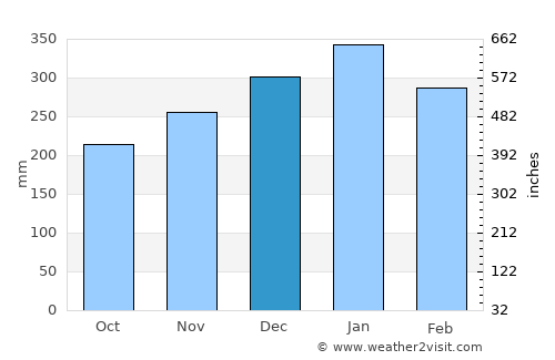 Tagcatong average rain in December