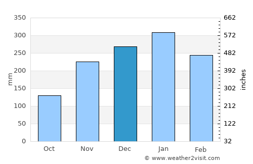 Taguatinga average rain in December