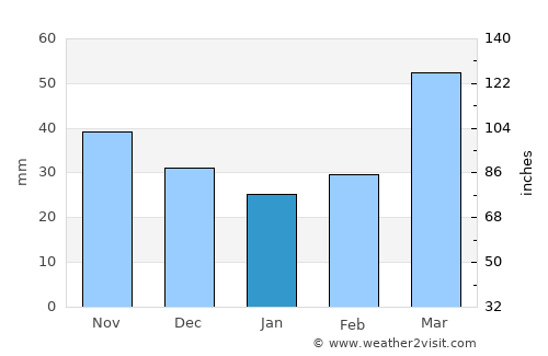 Talas average rain in January