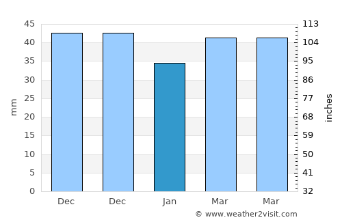 Talas average rain in January