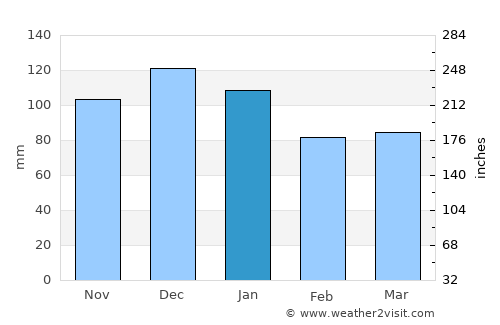 Tallaght average rain in January