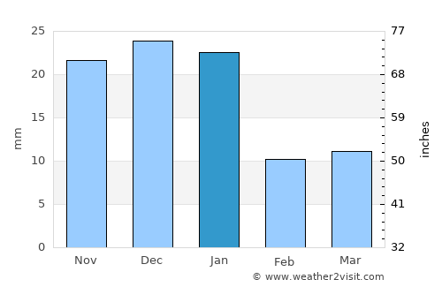 Talpa de Allende average rain in January