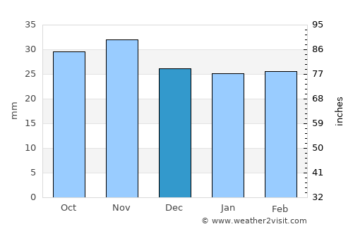 Tamaşi average rain in December