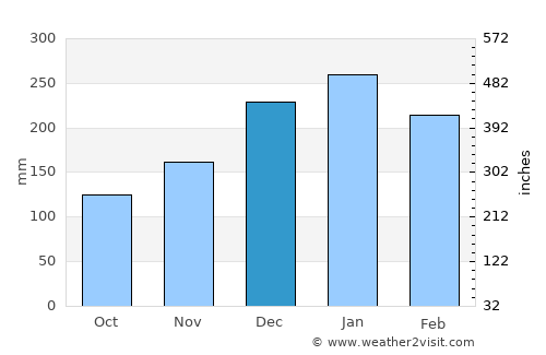 Tambaú average rain in December