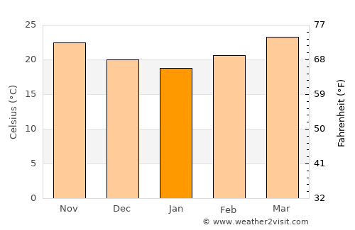 Tamuín average temperature in January