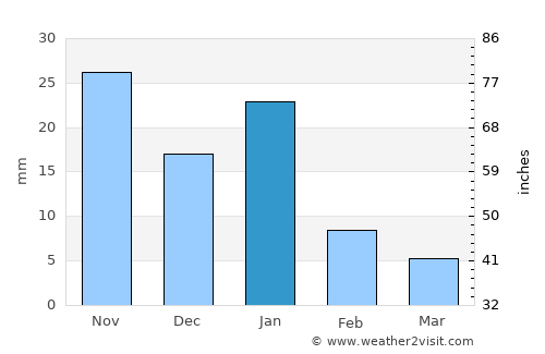 Tancítaro average rain in January