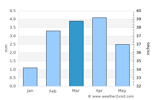 Tando Allāhyār average rain in March