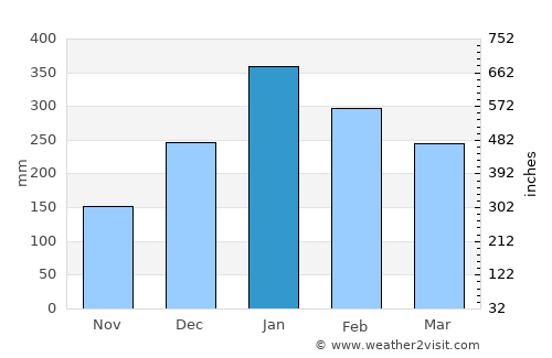 Tanjung average rain in January