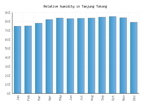 Tanjung Tokong relative humidity averages